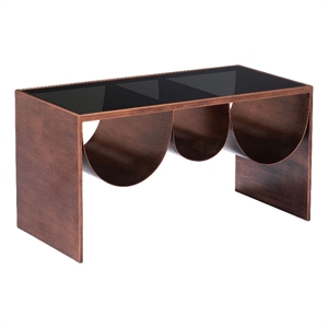 Pemberly Row Modern / Contemporary Coffee Table Copper & Black