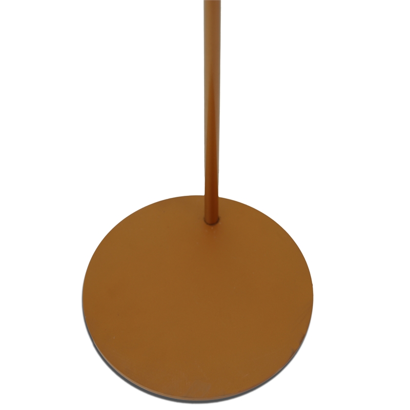 Pemberly Row Ribbed Glass Floor Lamp with Bronze Metal Arched Frame