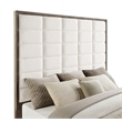 Pemberly Row Contemporary Wood Eastern King Panel Bed Taupe Oak and Cream