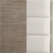 Pemberly Row Contemporary Wood Eastern King Panel Bed Taupe Oak and Cream