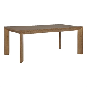 Pemberly Row Rectangular Farmhouse Wood Dining Table in Natural Brown