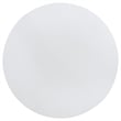 Pemberly Row Round Modern Wood Dining Table with Shelf in Pearl White