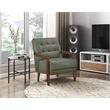 Pemberly Row Modern / Contemporary Leather Accent Chair in Green