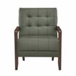 Pemberly Row Modern / Contemporary Leather Accent Chair in Green