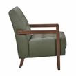 Pemberly Row Modern / Contemporary Leather Accent Chair in Green