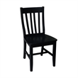 Pemberly Row Contemporary Wood Dining Chair in Black (Set of Two)