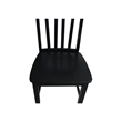 Pemberly Row Contemporary Wood Dining Chair in Black (Set of Two)