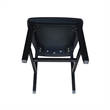 Pemberly Row Contemporary Wood Dining Chair in Black (Set of Two)
