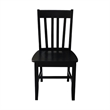 Pemberly Row Contemporary Wood Dining Chair in Black (Set of Two)