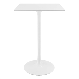 Pemberly Row 28&quot Square Modern Lacquered MDF Wood Bar Table in White