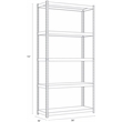 Pemberly Row 3200lb Riveted Metal Shelving 5-Shelf Unit in Gunmetal Gray/Black
