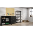 Pemberly Row 3200lb Riveted Metal Shelving 5-Shelf Unit in Gunmetal Gray/Black