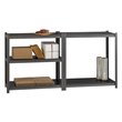 Pemberly Row 3200lb Riveted Metal Shelving 5-Shelf Unit in Gunmetal Gray/Black