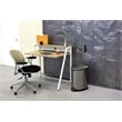 Pemberly Row Modern / Contemporary Writing Desk in Beech/White