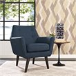 Pemberly Row Modern Upholstered Polyester Fabric Armchair in Azure Blue
