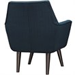 Pemberly Row Modern Upholstered Polyester Fabric Armchair in Azure Blue