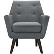 Pemberly Row Modern Upholstered Polyester Fabric Armchair in Gray