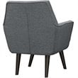 Pemberly Row Modern Upholstered Polyester Fabric Armchair in Gray