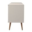 Pemberly Row Wood Wine Rack Sideboard in Maple Cream & Off White