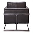 Pemberly Row Modern / Contemporary Leather Club Chair in Black