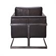 Pemberly Row Modern / Contemporary Leather Club Chair in Black