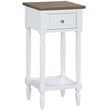 Pemberly Row End Table Nightstand Bedside Square in Wood - White