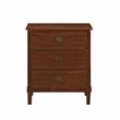 Pemberly Row Contemporary Contemporary Brown Finished Wood 3-Drawer Nightstand