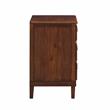 Pemberly Row Contemporary Contemporary Brown Finished Wood 3-Drawer Nightstand