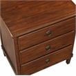 Pemberly Row Contemporary Contemporary Brown Finished Wood 3-Drawer Nightstand