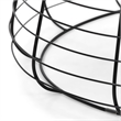 Pemberly Row Modern Metal and Wood Top Round Coffee Table in Black