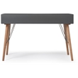 Pemberly Row Modern / Contemporary Wood Desk Console Table Gray
