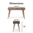 Pemberly Row Modern / Contemporary Wood Desk Console Table Gray