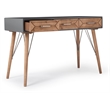 Pemberly Row Modern / Contemporary Wood Desk Console Table Gray