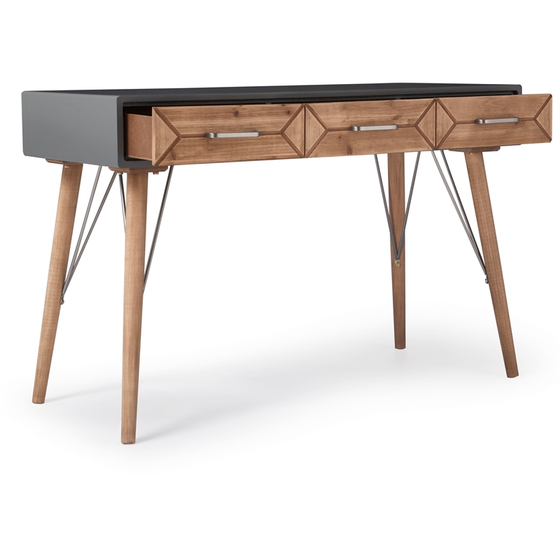 Pemberly Row Modern / Contemporary Wood Desk Console Table Gray