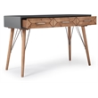 Pemberly Row Modern / Contemporary Wood Desk Console Table Gray