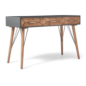 Pemberly Row Modern / Contemporary Wood Desk Console Table Gray