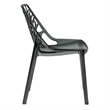 Pemberly Row Modern Plastic Dining Side Chair in Black (Set of 4)