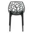 Pemberly Row Modern Plastic Dining Side Chair in Black (Set of 4)