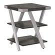 Pemberly Row Modern / Contemporary Wood End Table in Stone Gray
