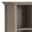 Pemberly Row Transitional Solid Wood 8 Cube Bookcase in Distressed Gray