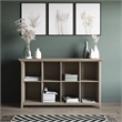 Pemberly Row Transitional Solid Wood 8 Cube Bookcase in Distressed Gray