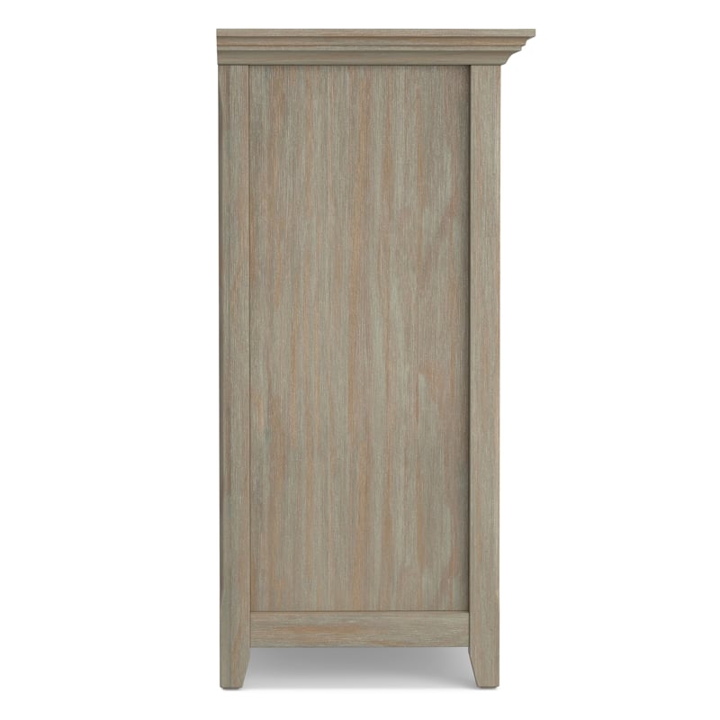 Pemberly Row Transitional Solid Wood 8 Cube Bookcase in Distressed Gray