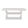 Pemberly Row 7 Piece Wood Dining Set X-Frame Padded Seats in Distressed White
