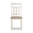 Pemberly Row 7 Piece Wood Dining Set X-Frame Padded Seats in Distressed White
