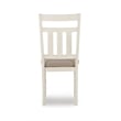 Pemberly Row 7 Piece Wood Dining Set X-Frame Padded Seats in Distressed White