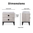 Pemberly Row Modern / Contemporary 2 Drawer Nightstand Beige