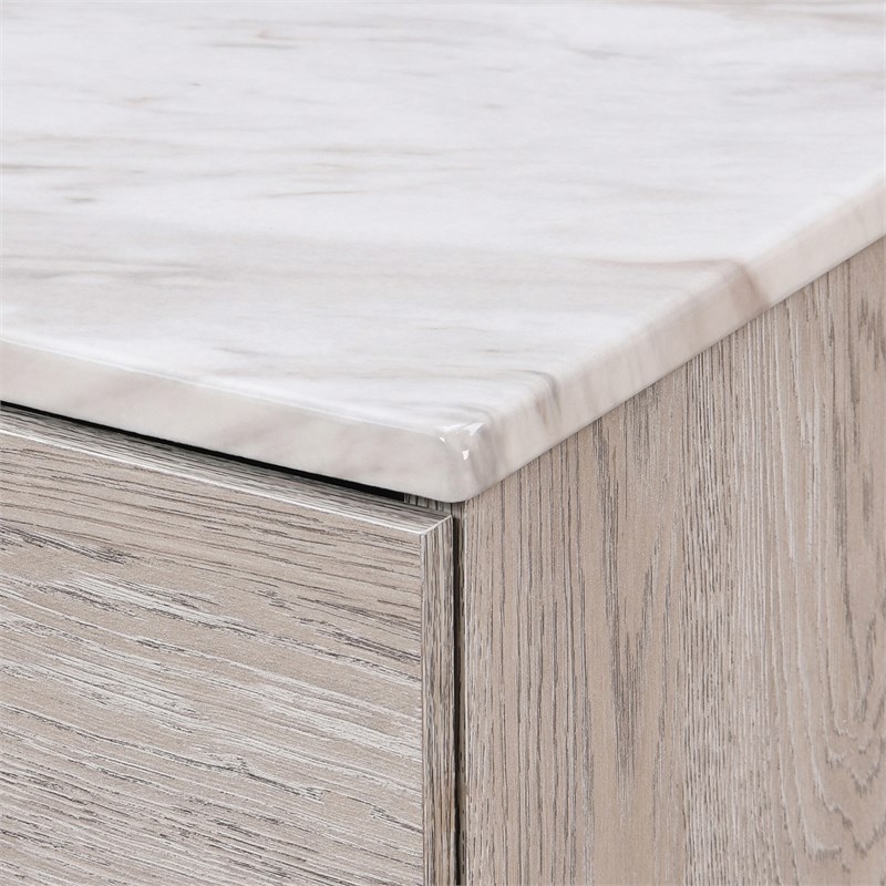 Pemberly Row Modern / Contemporary 2 Drawer Nightstand Beige