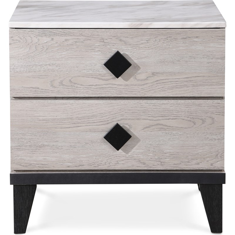 Pemberly Row Modern / Contemporary 2 Drawer Nightstand Beige