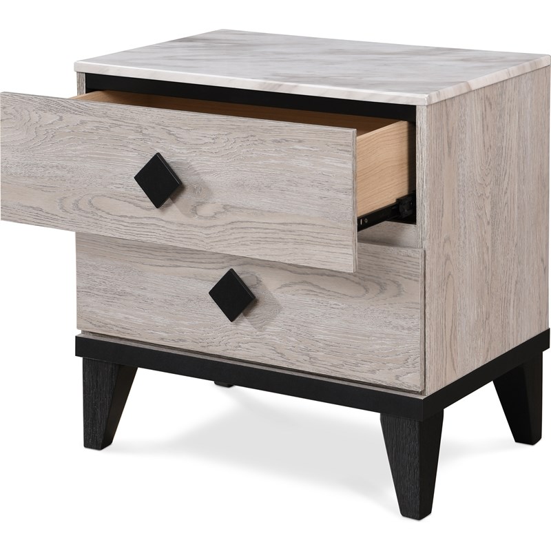 Pemberly Row Modern / Contemporary 2 Drawer Nightstand Beige