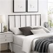 Pemberly Row Queen Contemporary Metal Headboard in Brown Finish